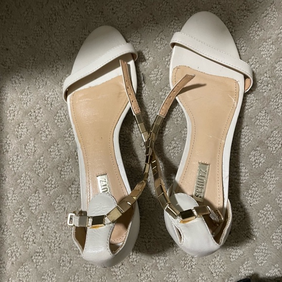 SCHUTZ White Ankle Strap Heels - Picture 2 of 5